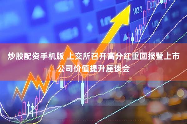炒股配资手机版 上交所召开高分红重回报暨上市公司价值提升座谈会